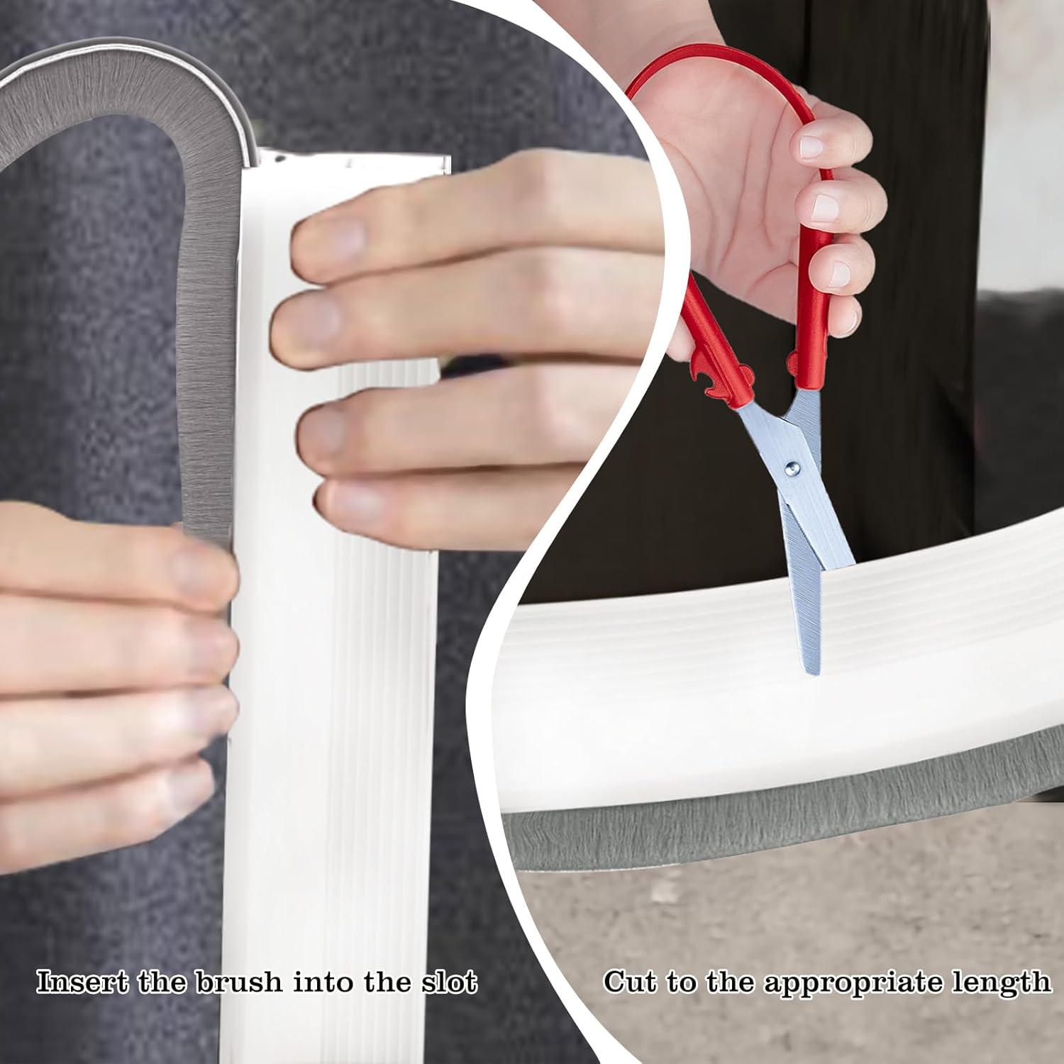 Tapón de Corrientes de Aire TXHOIHF 99 cm Negro con Cepillo