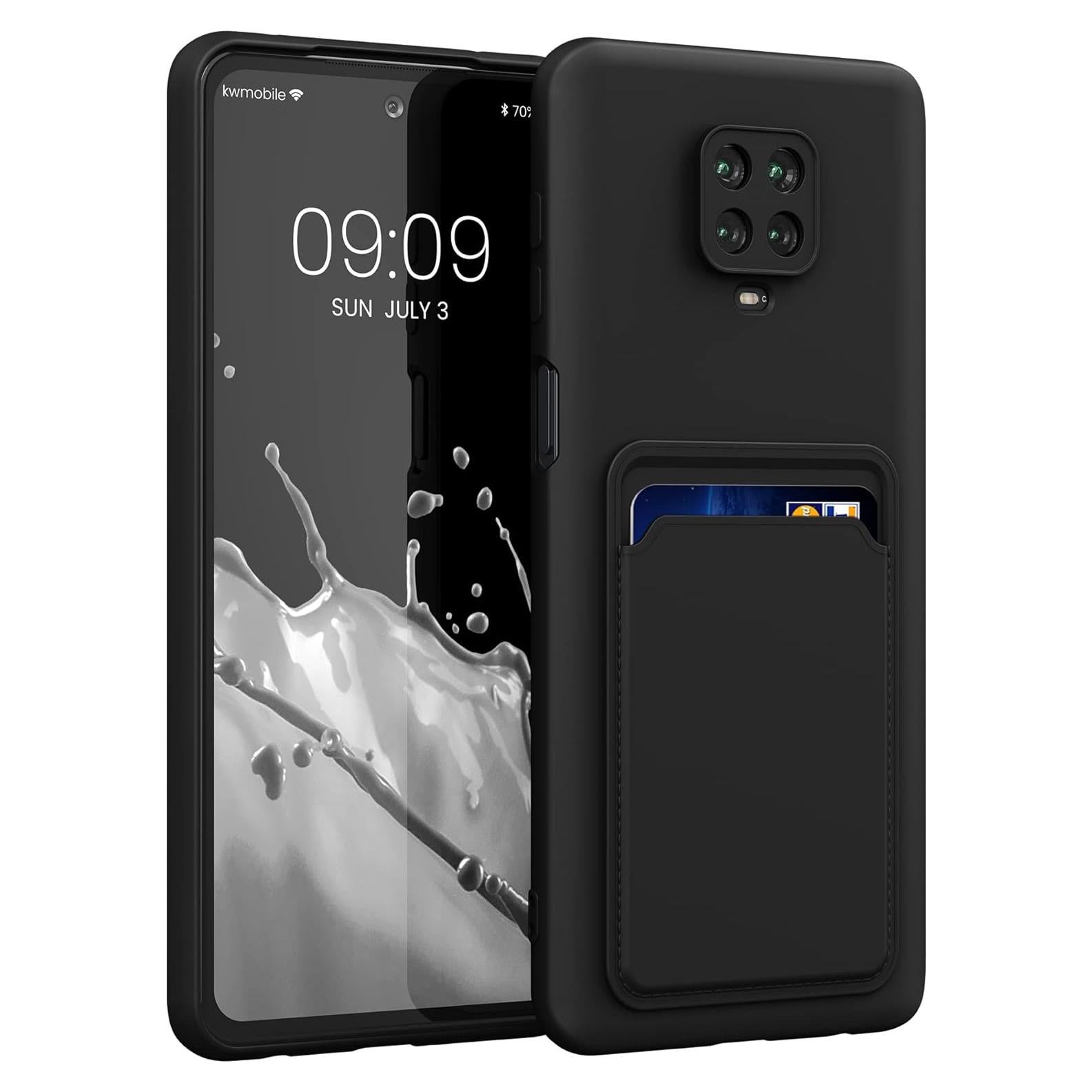 Funda TPU kwmobile para Xiaomi Redmi Note 9S/9 Pro - Negro Mate
