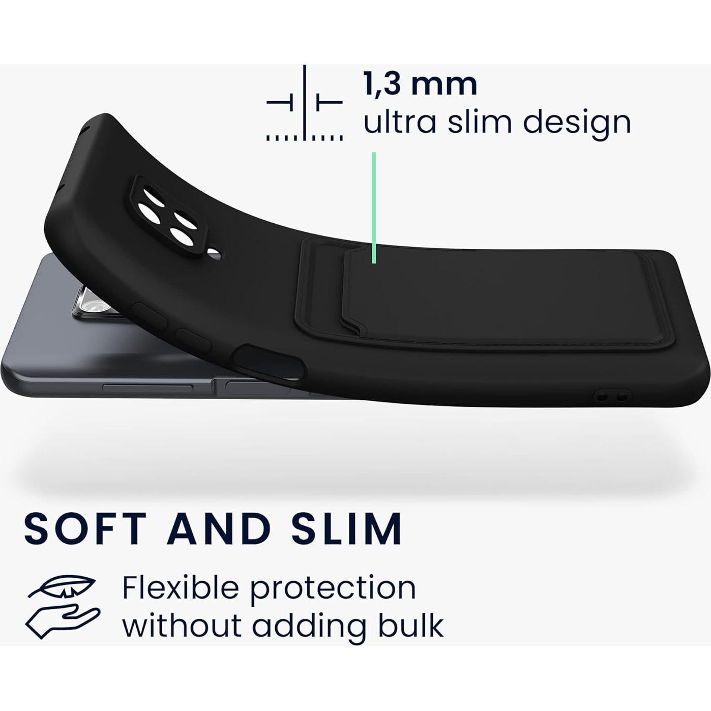 Funda TPU kwmobile para Xiaomi Redmi Note 9S/9 Pro - Negro Mate