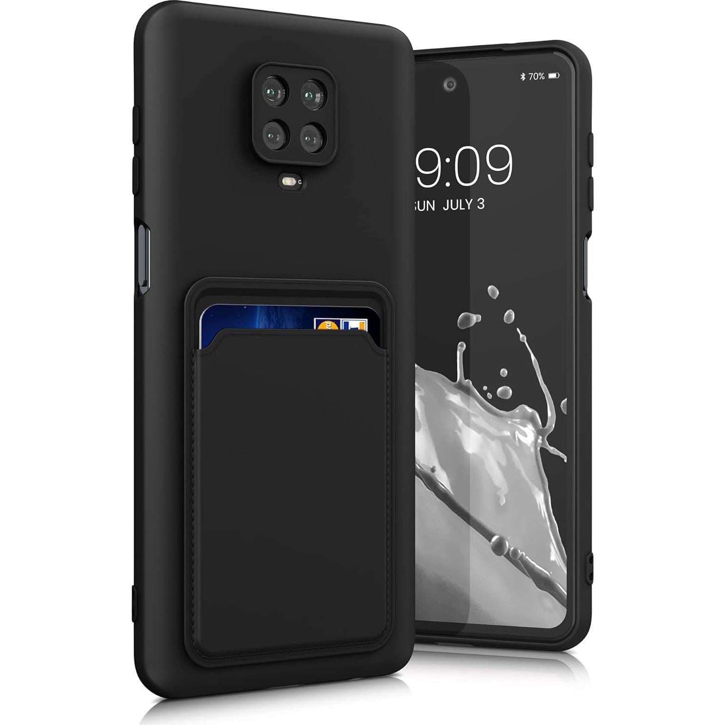 Funda TPU kwmobile para Xiaomi Redmi Note 9S/9 Pro - Negro Mate