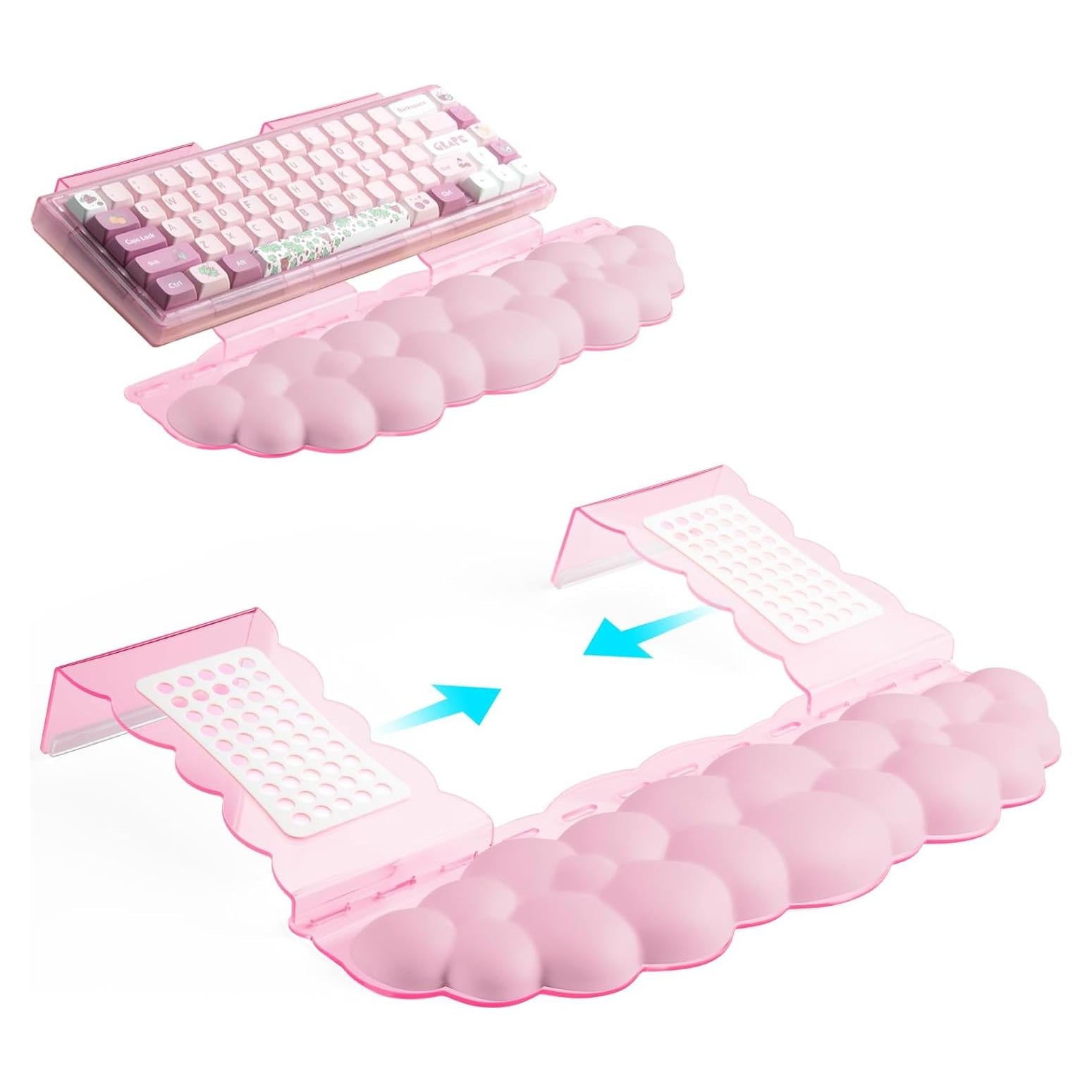 Reposamuñecas Ergonómico RQUOIRE Nube Rosa Ajustable 24.8-42.8cm