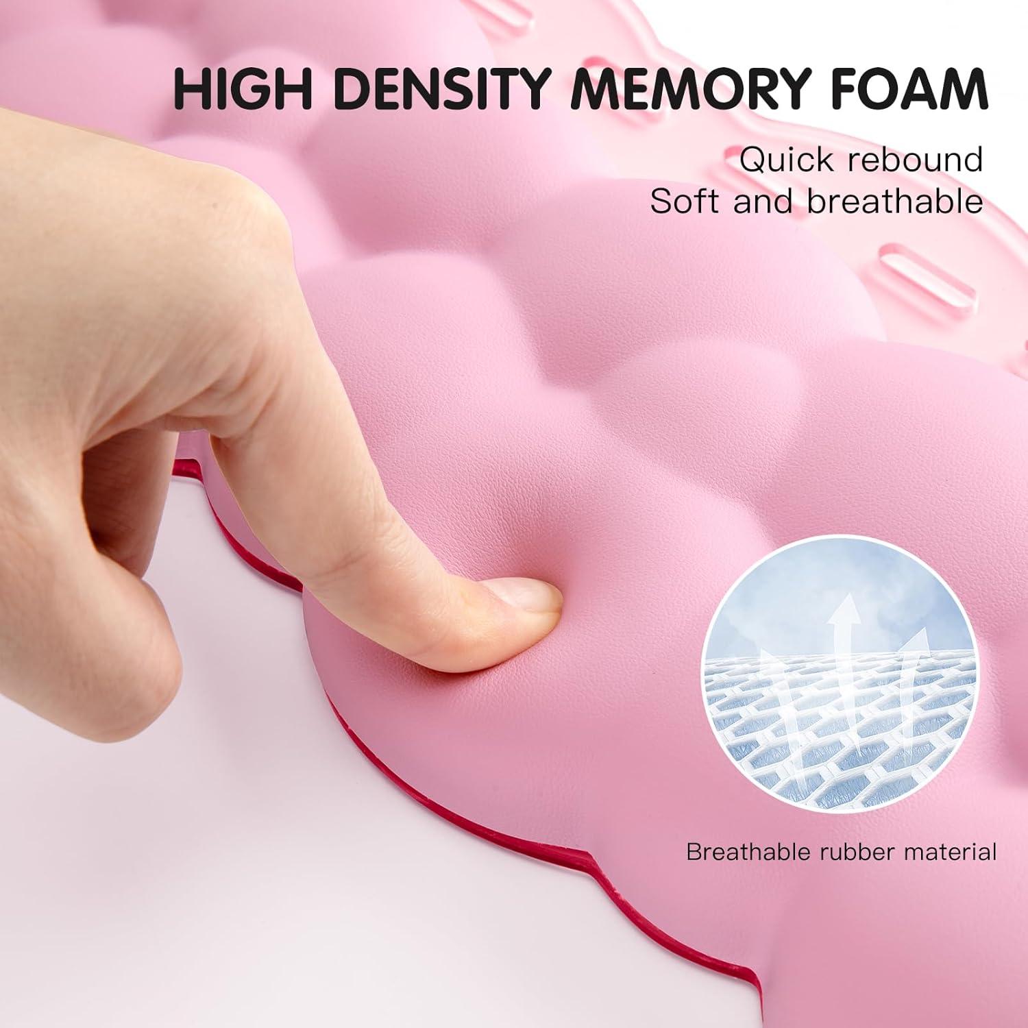 Reposamuñecas Ergonómico RQUOIRE Nube Rosa Ajustable 24.8-42.8cm