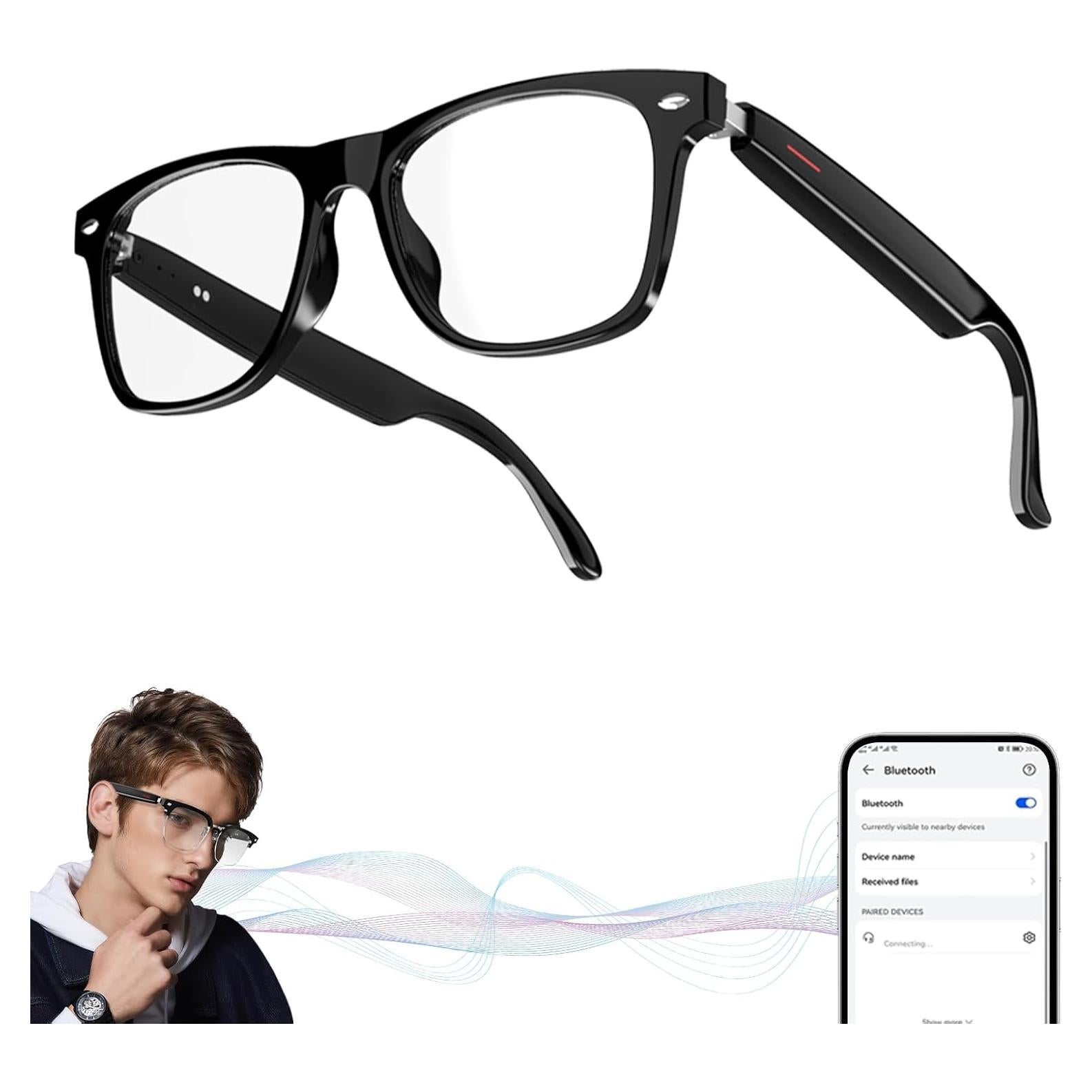 Gafas de Traducción Inteligente Piluyaa E13 Bluetooth Negro
