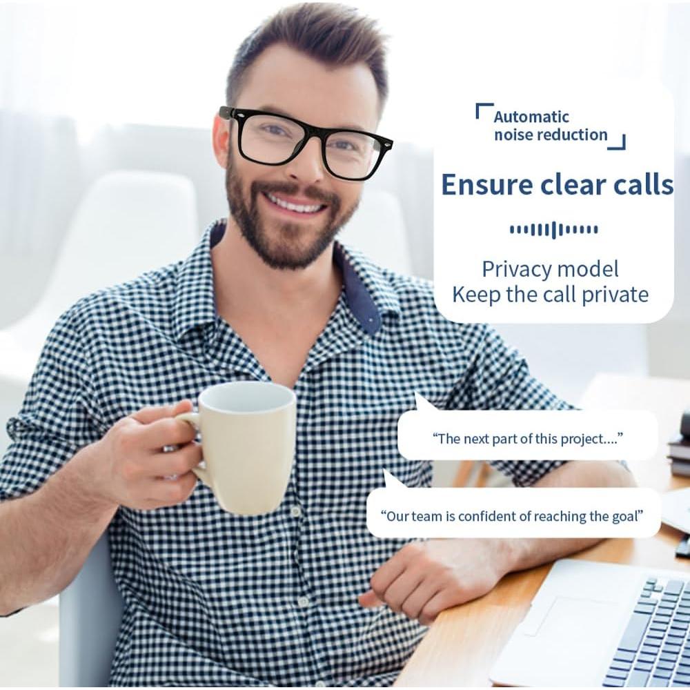 Gafas de Traducción Inteligente Piluyaa E13 Bluetooth Negro