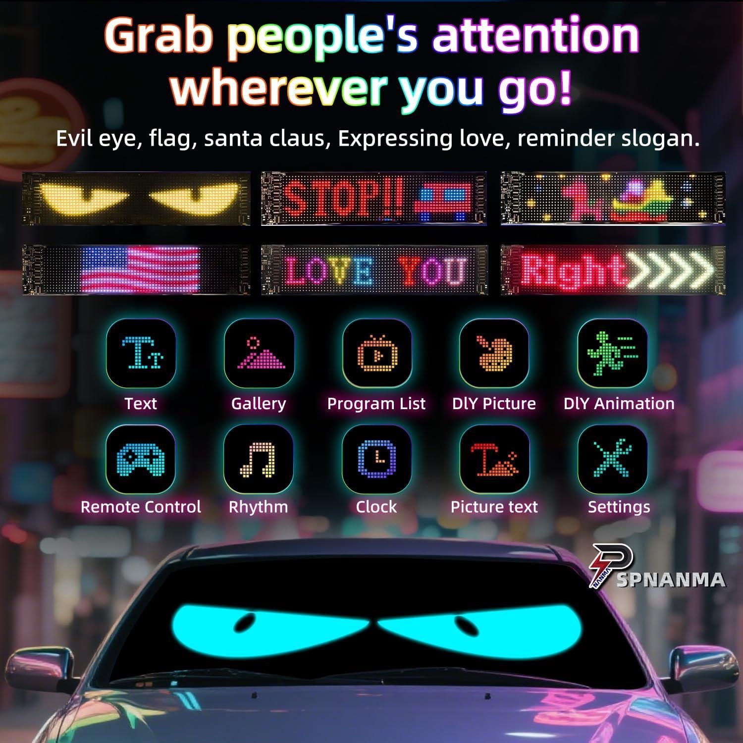 Ojos Diabólicos LED Programables SPNANMA 2 Piezas 35.56 cm