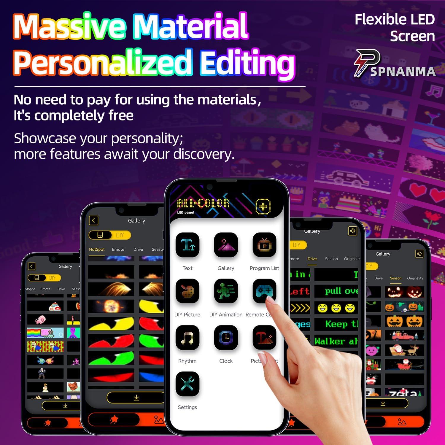 Ojos Diabólicos LED Programables SPNANMA 2 Piezas 35.56 cm