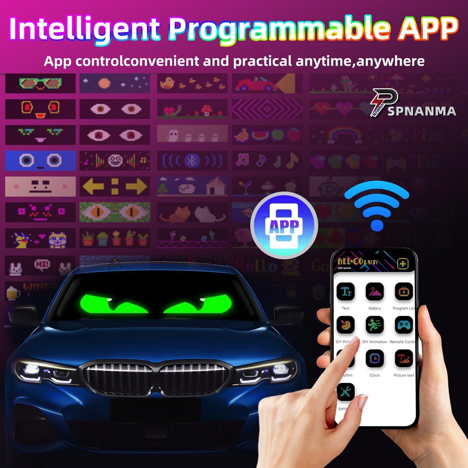 Ojos Diabólicos LED Programables SPNANMA 2 Piezas 35.56 cm