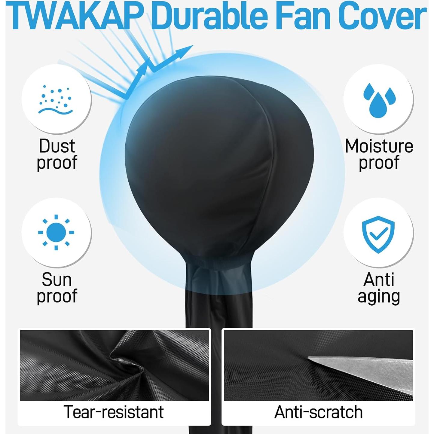 Cubierta Antipolvo para Ventilador Dreo Shark 38 cm Negra