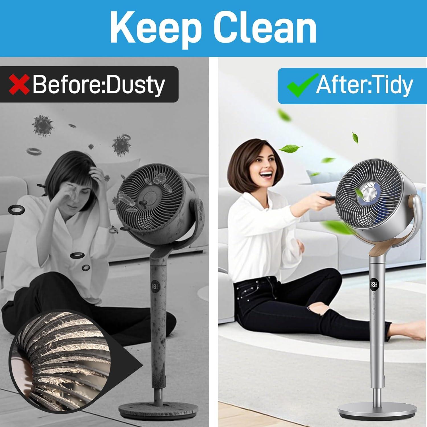 Cubierta Antipolvo para Ventilador Dreo Shark 38 cm Negra