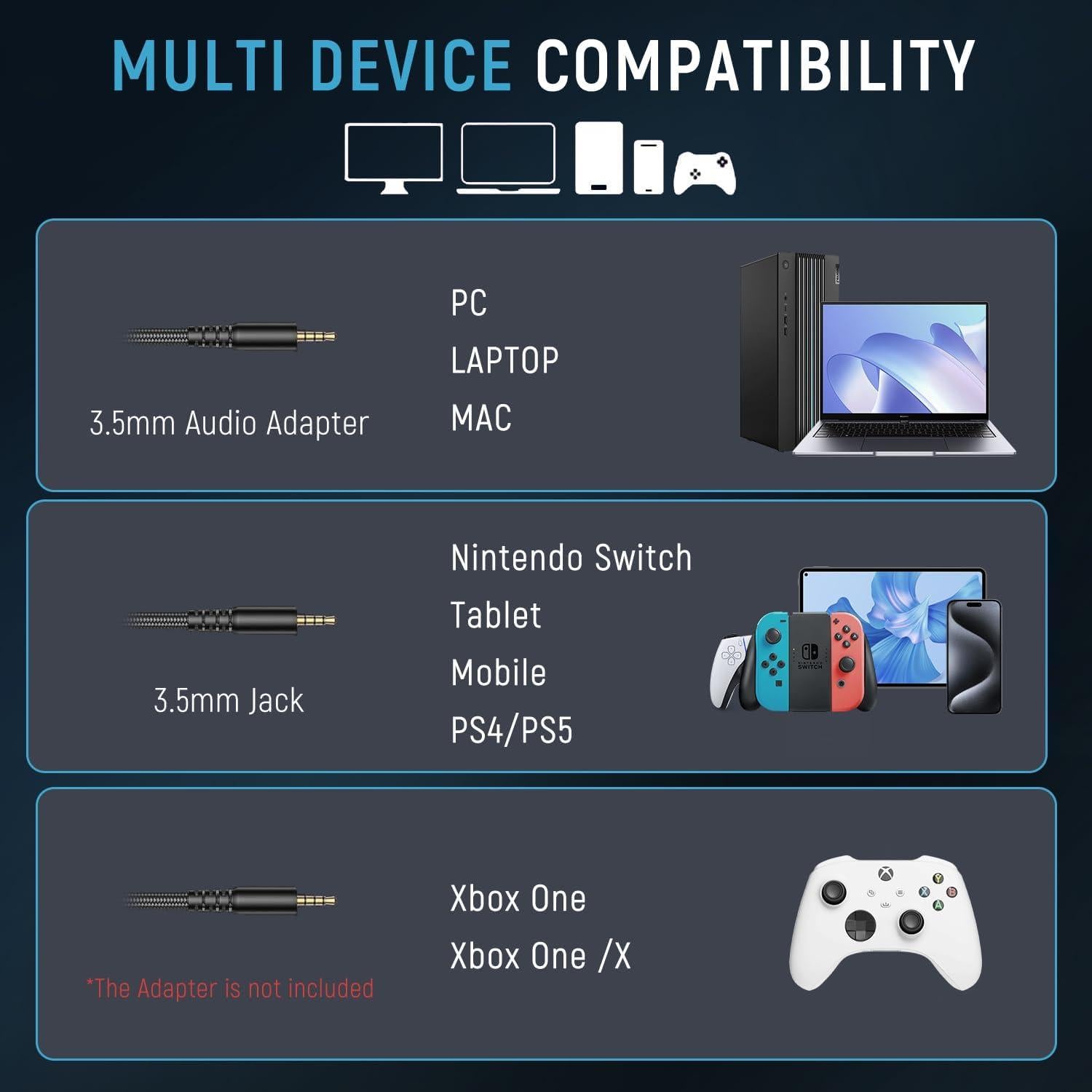 Auricular Gaming Buwnia G5000 Inalámbrico con Micrófono