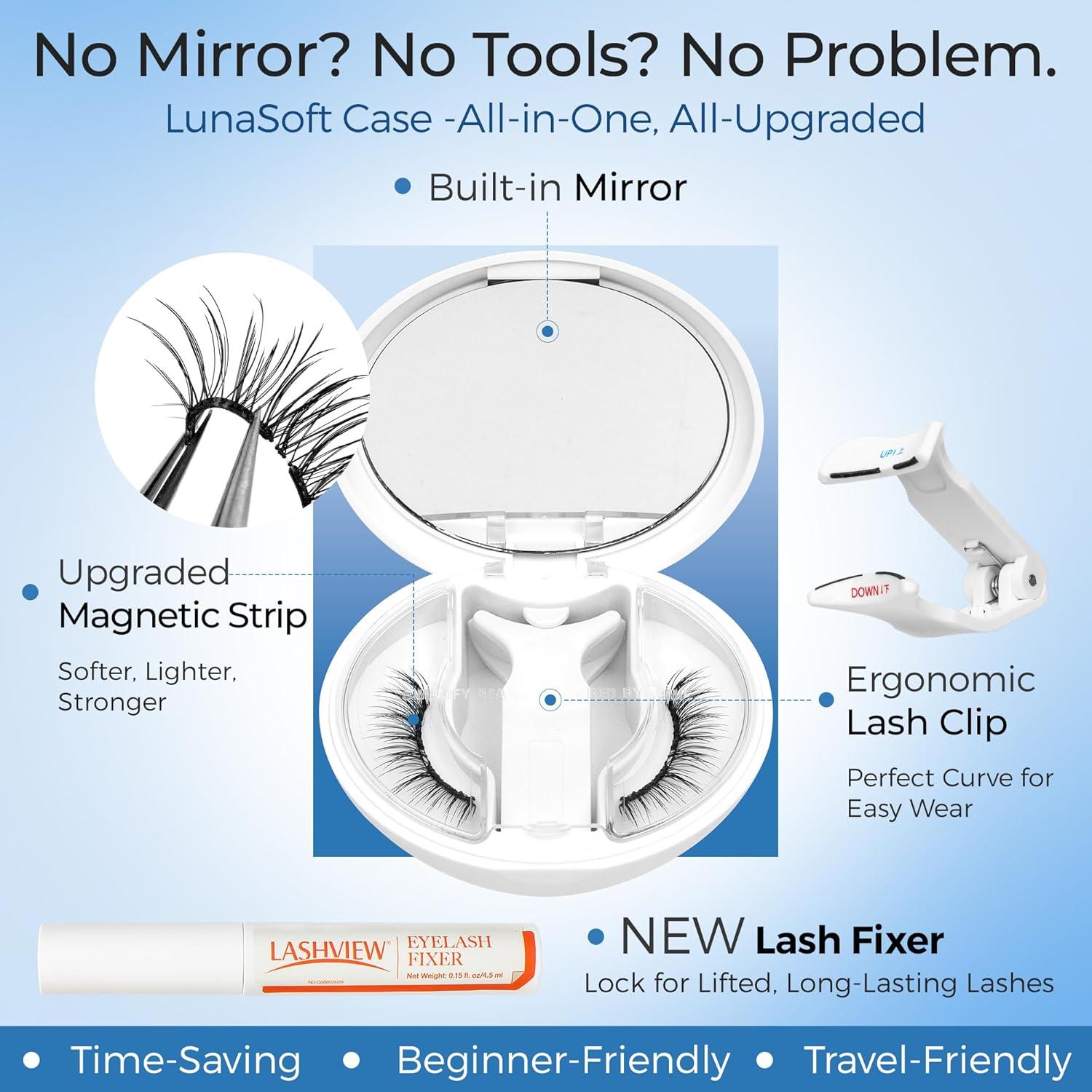 Pestañas Magnéticas LASHVIEW RC01 Suaves Reutilizables 48H