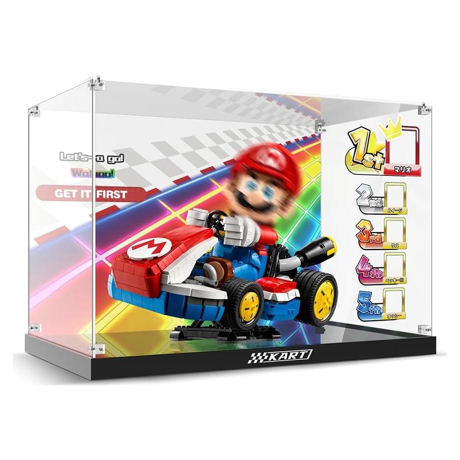 Caja de Exhibición Acrílica NAOCARD para Lego 72037 Mario Kart