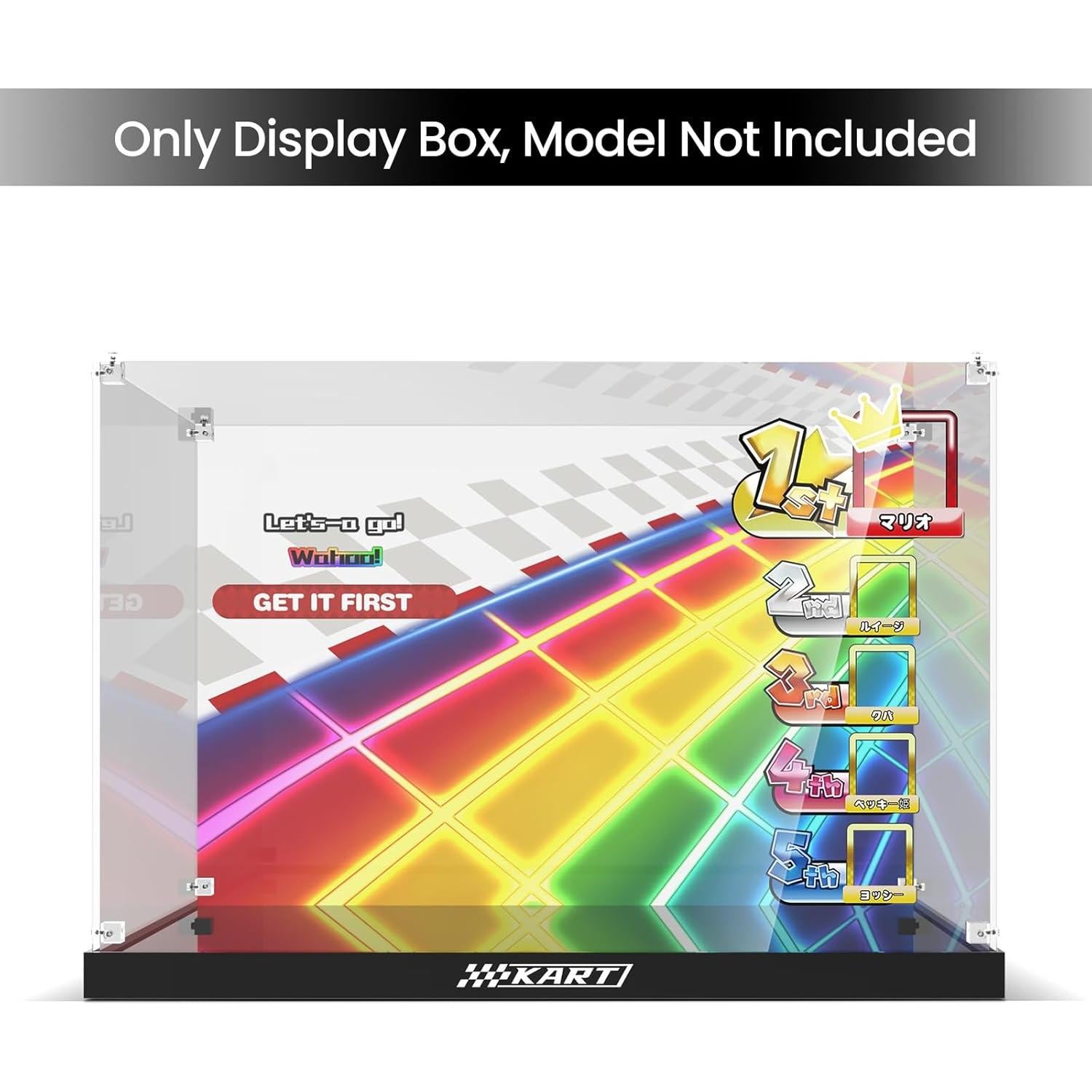 Caja de Exhibición Acrílica NAOCARD para Lego 72037 Mario Kart