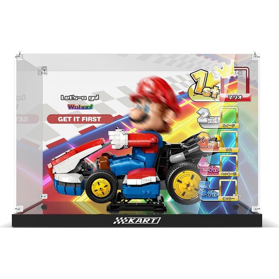Caja de Exhibición Acrílica NAOCARD para Lego 72037 Mario Kart