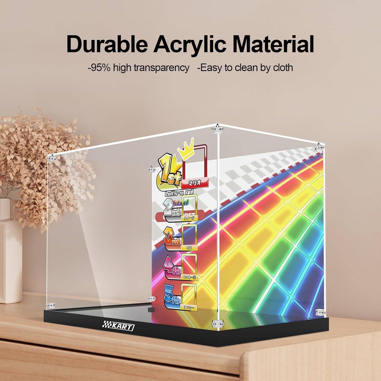 Caja de Exhibición Acrílica NAOCARD para Lego 72037 Mario Kart