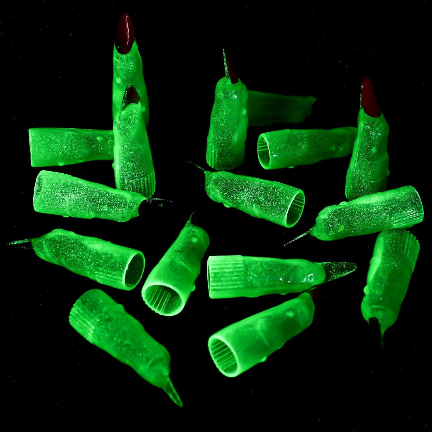100 Dedos de Bruja Sosation Halloween Verde Fluorescente