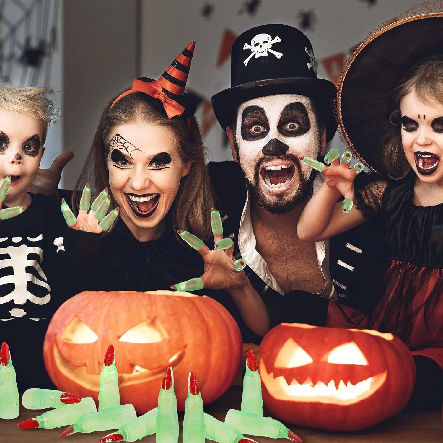 100 Dedos de Bruja Sosation Halloween Verde Fluorescente