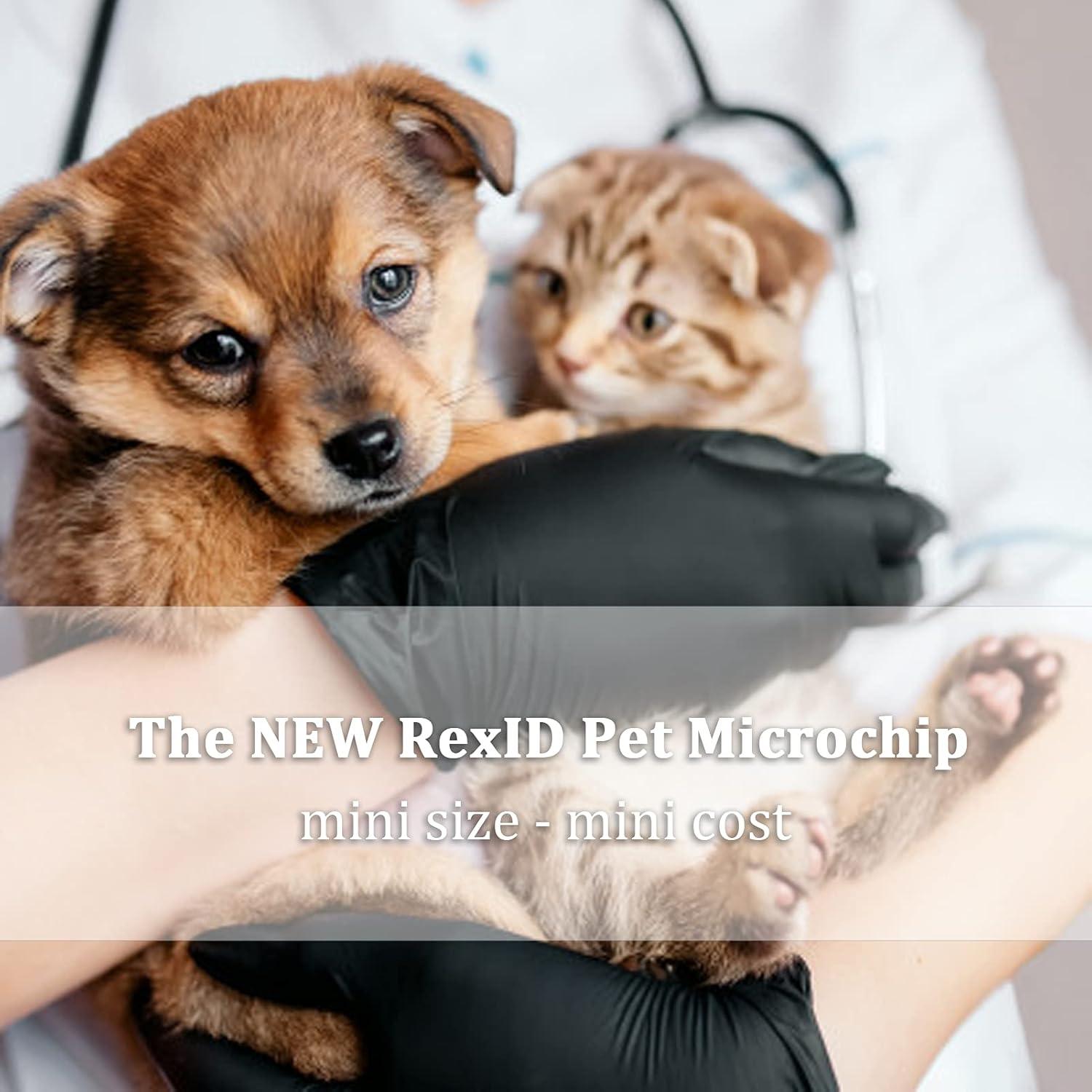 Microchip para Mascotas RexID 1.25mm con Etiqueta ID