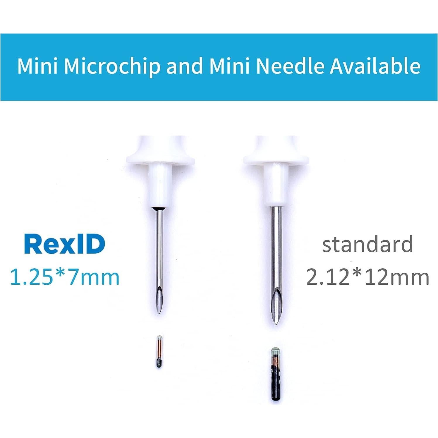Microchip para Mascotas RexID 1.25mm con Etiqueta ID