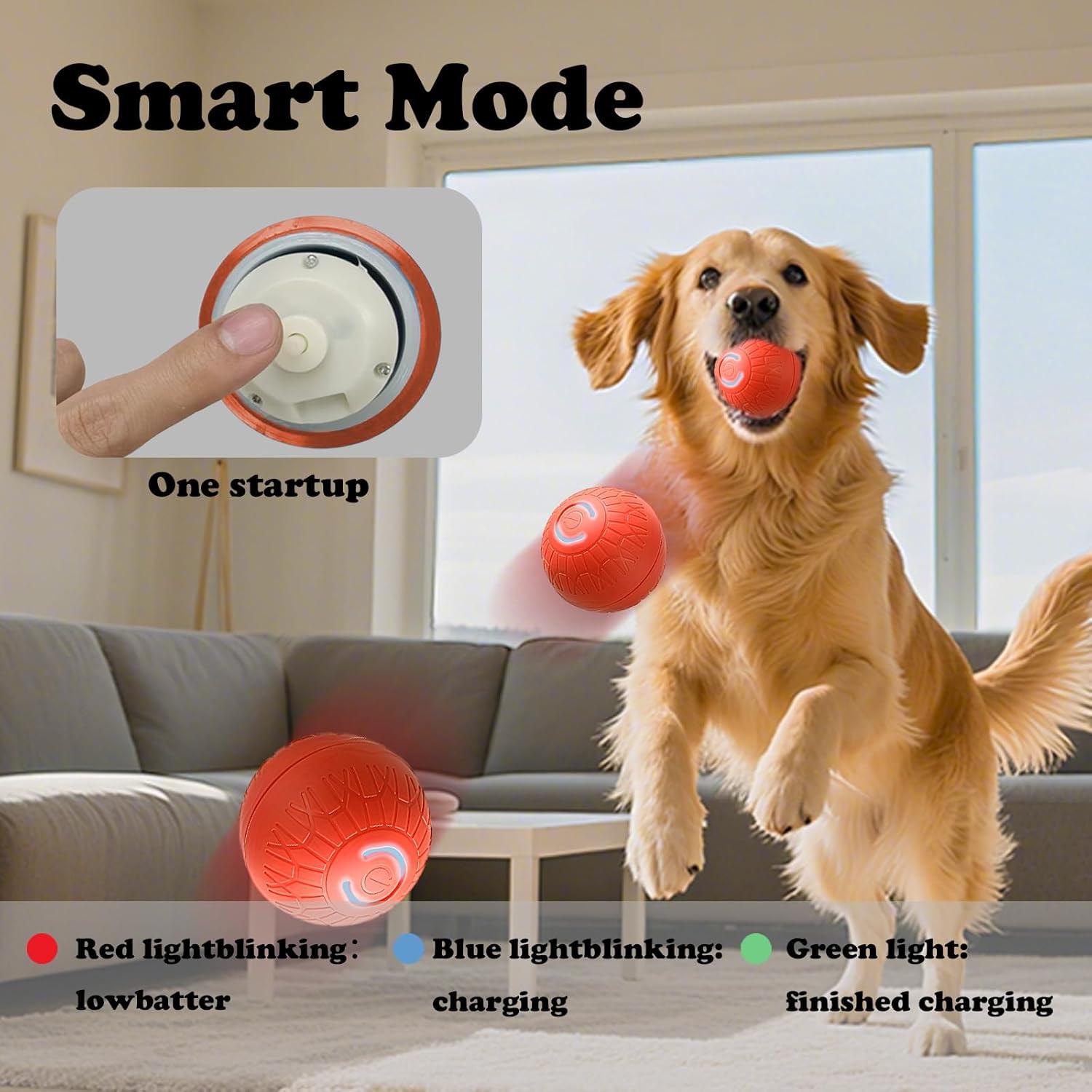 Bola de perro interactiva Aidmgndz 67mm auto-rebotante Naranja