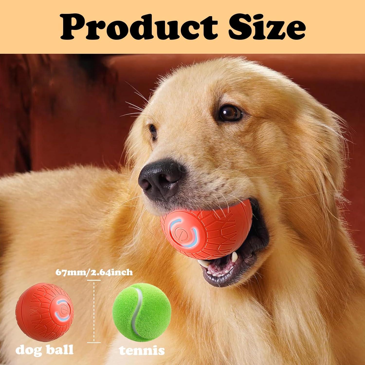 Bola de perro interactiva Aidmgndz 67mm auto-rebotante Naranja