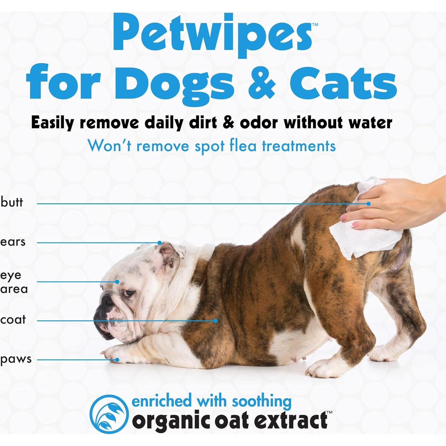 Toallitas para Mascotas Petkin 100 Unidades 17.78x27.94 cm