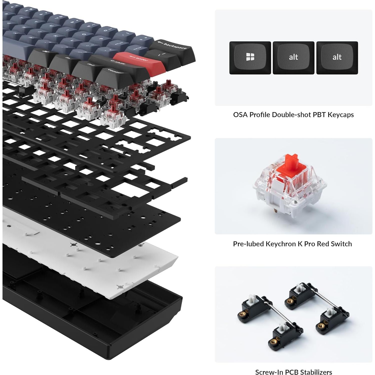 Teclado Mecánico Inalámbrico Keychron K12 Pro RGB 60%