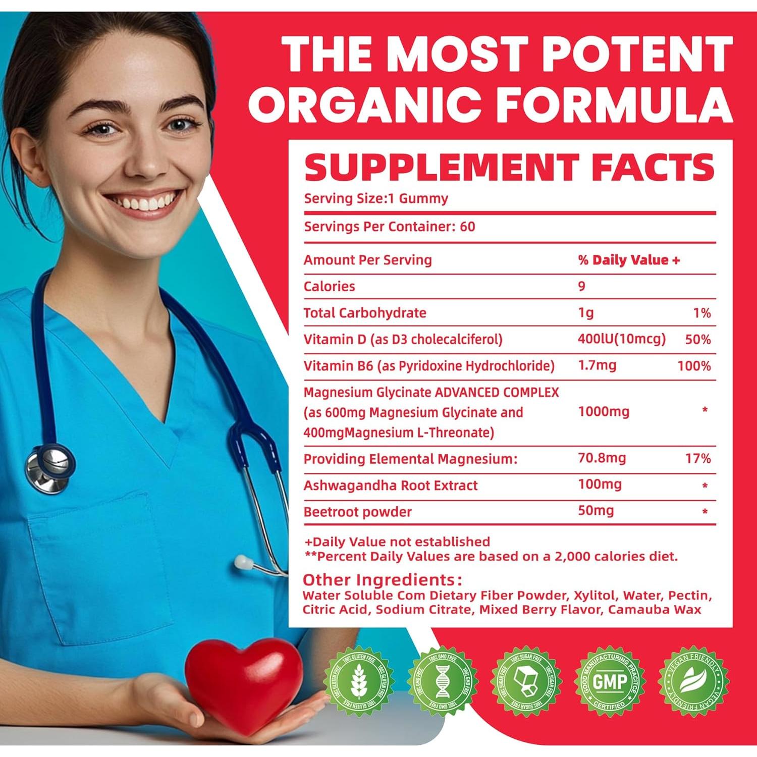 Gomitas de Ashwagandha y Vitamina D3 NUTRAGOGO 60 Unidades