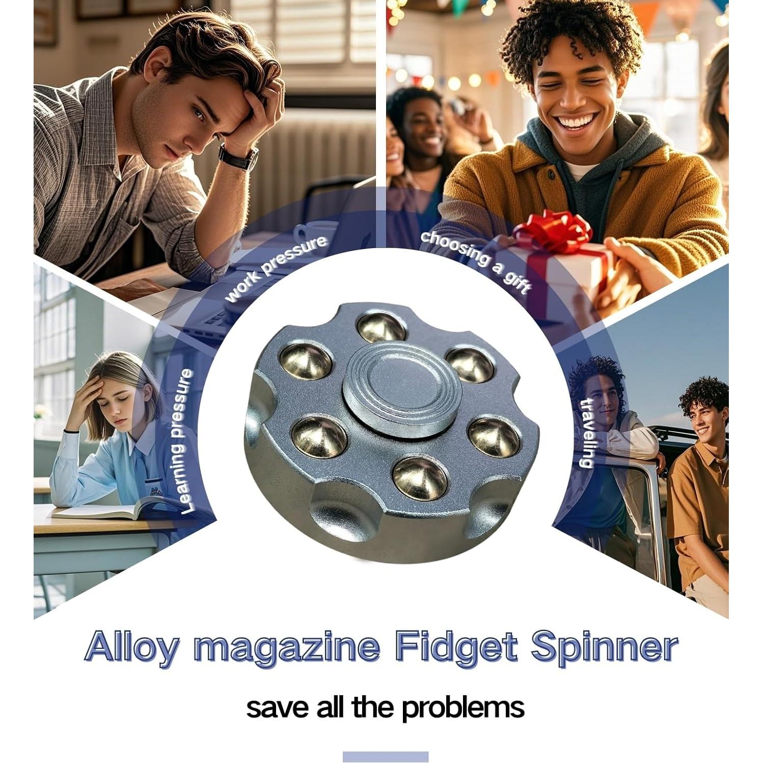 Spinner de Metal Aleado ZROFULL 2 Pcs Alivio Estrés 76.2 g