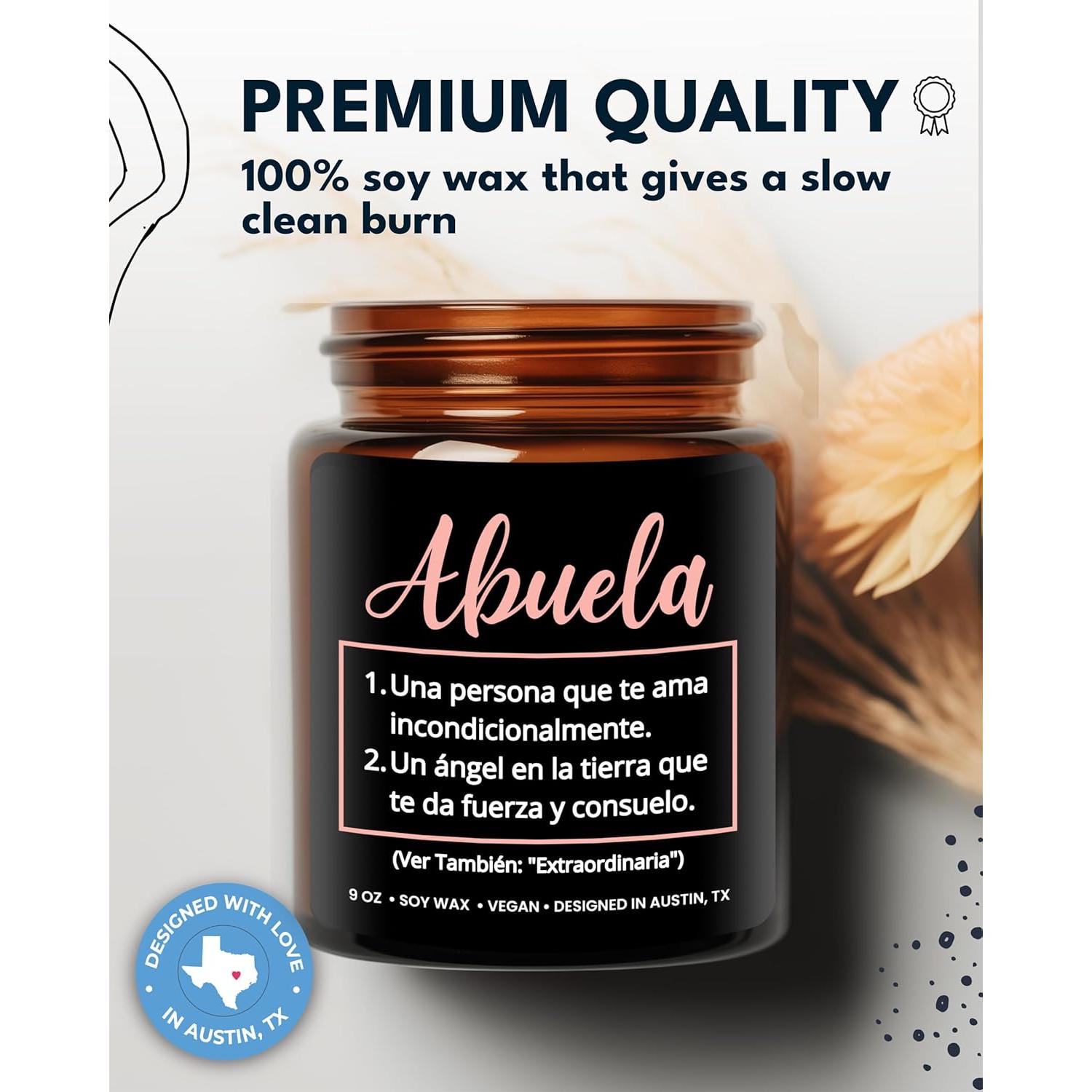 Vela Aromática Rosa Vila 9 oz Lavanda y Salvia para Abuela