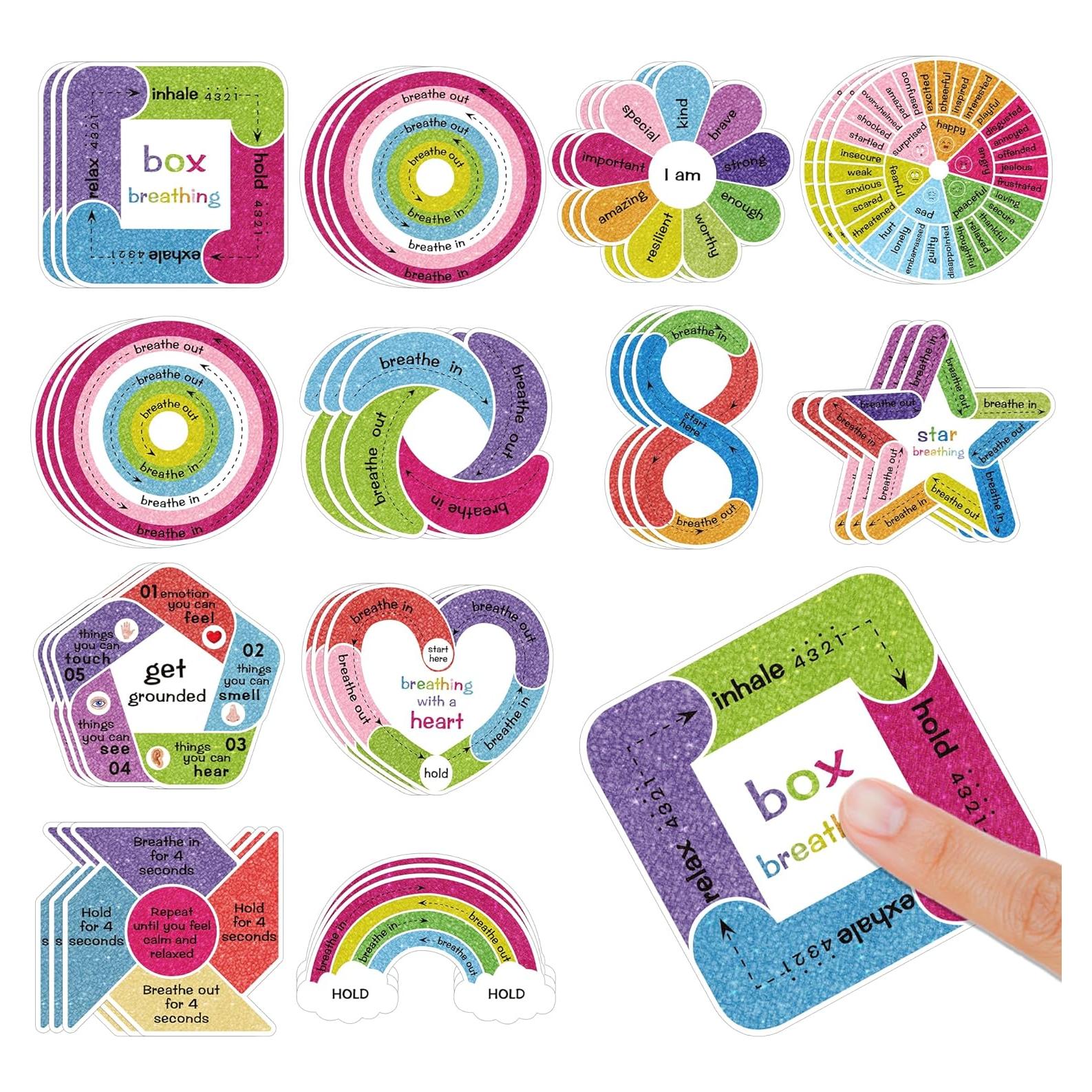 36 Stickers Calmantes Sensoriales Sondeng para Alivio de Ansiedad