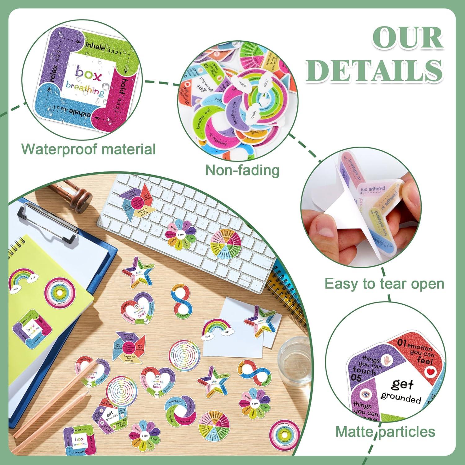 36 Stickers Calmantes Sensoriales Sondeng para Alivio de Ansiedad