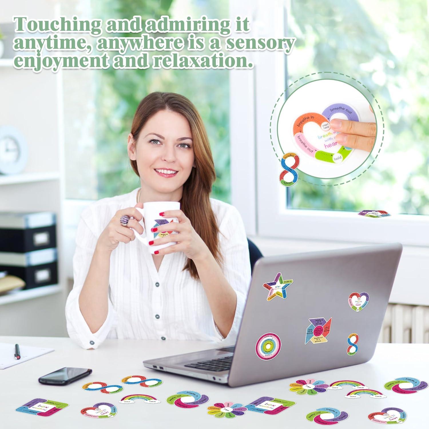 36 Stickers Calmantes Sensoriales Sondeng para Alivio de Ansiedad