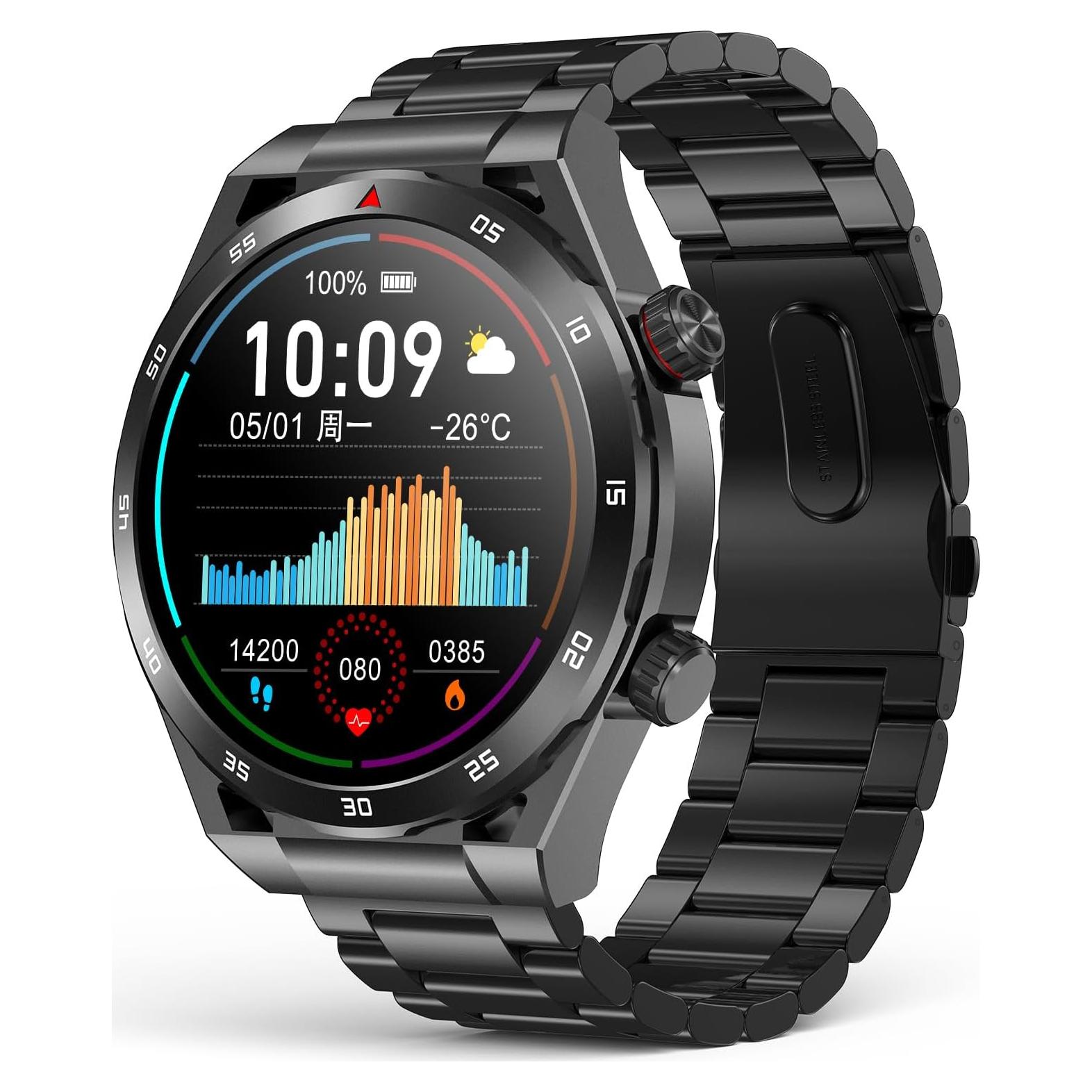 Reloj Inteligente EarlySincere T80 para Hombres - Monitoreo Salud