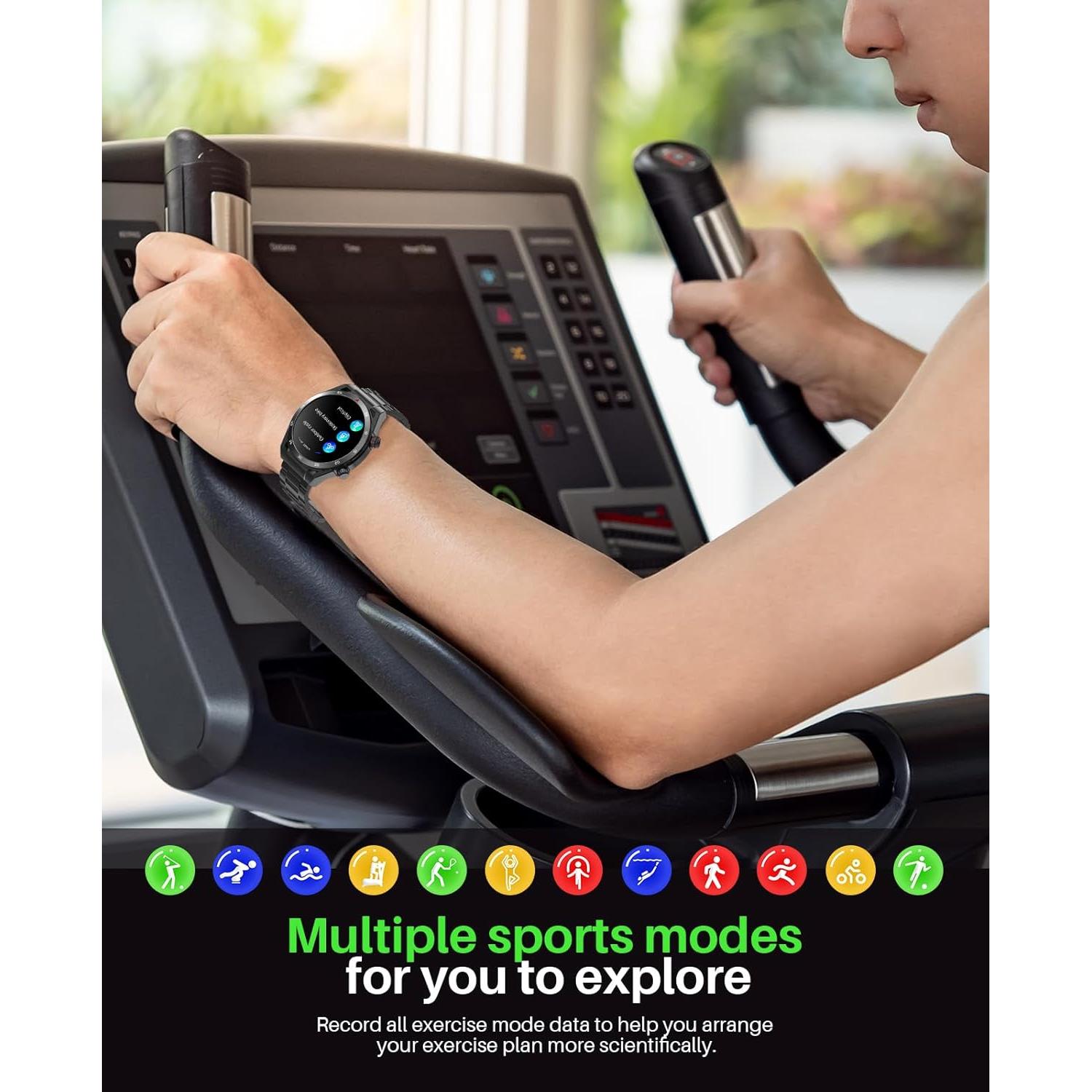 Reloj Inteligente EarlySincere T80 para Hombres - Monitoreo Salud