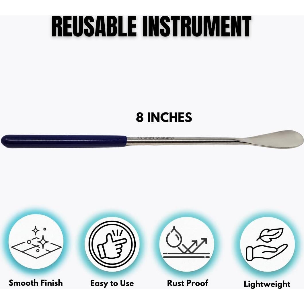 Cuchara plana de acero inoxidable IMED 20.32 cm para laboratorio