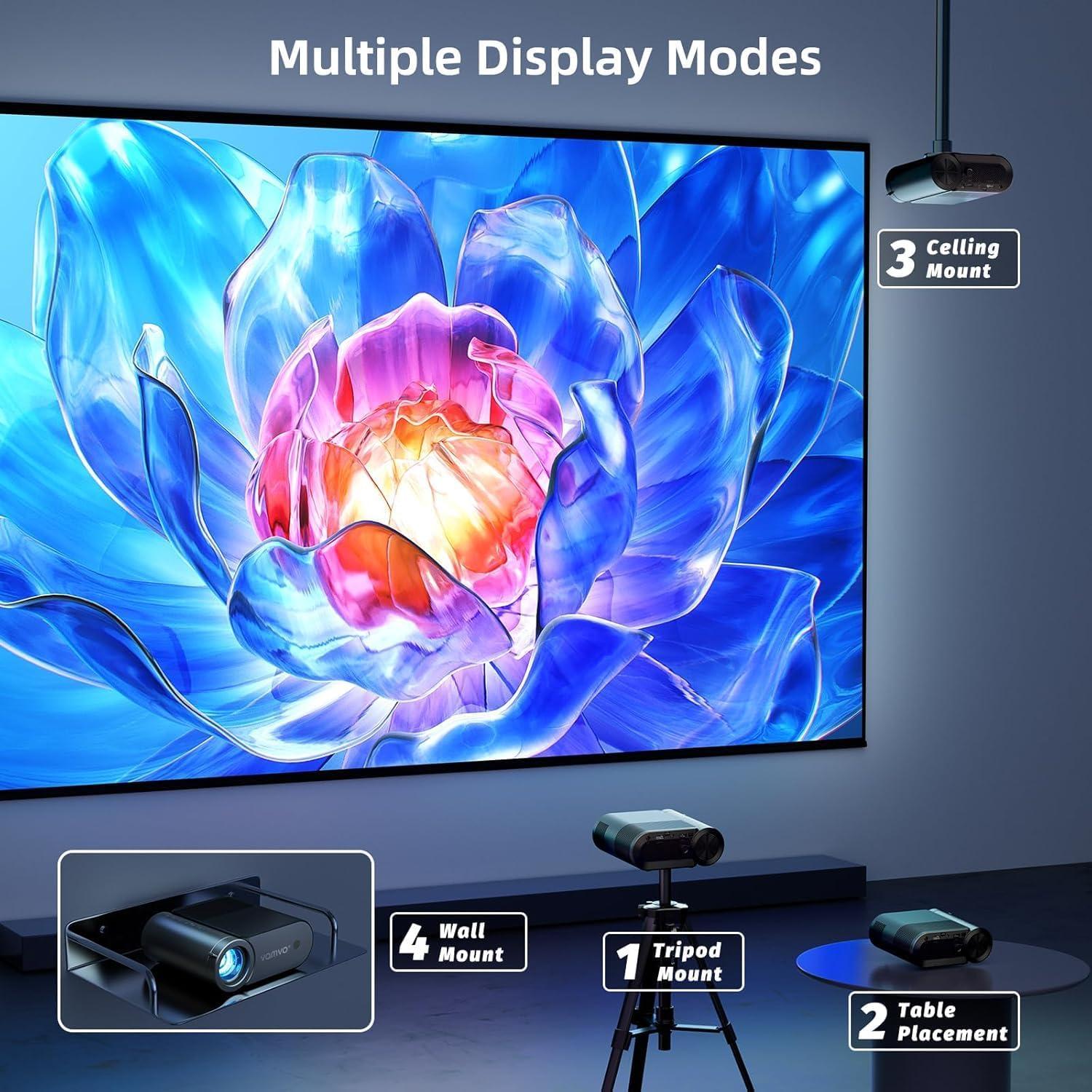 Proyector portátil Vamvo VF320 WiFi 1080P 200" cine en casa