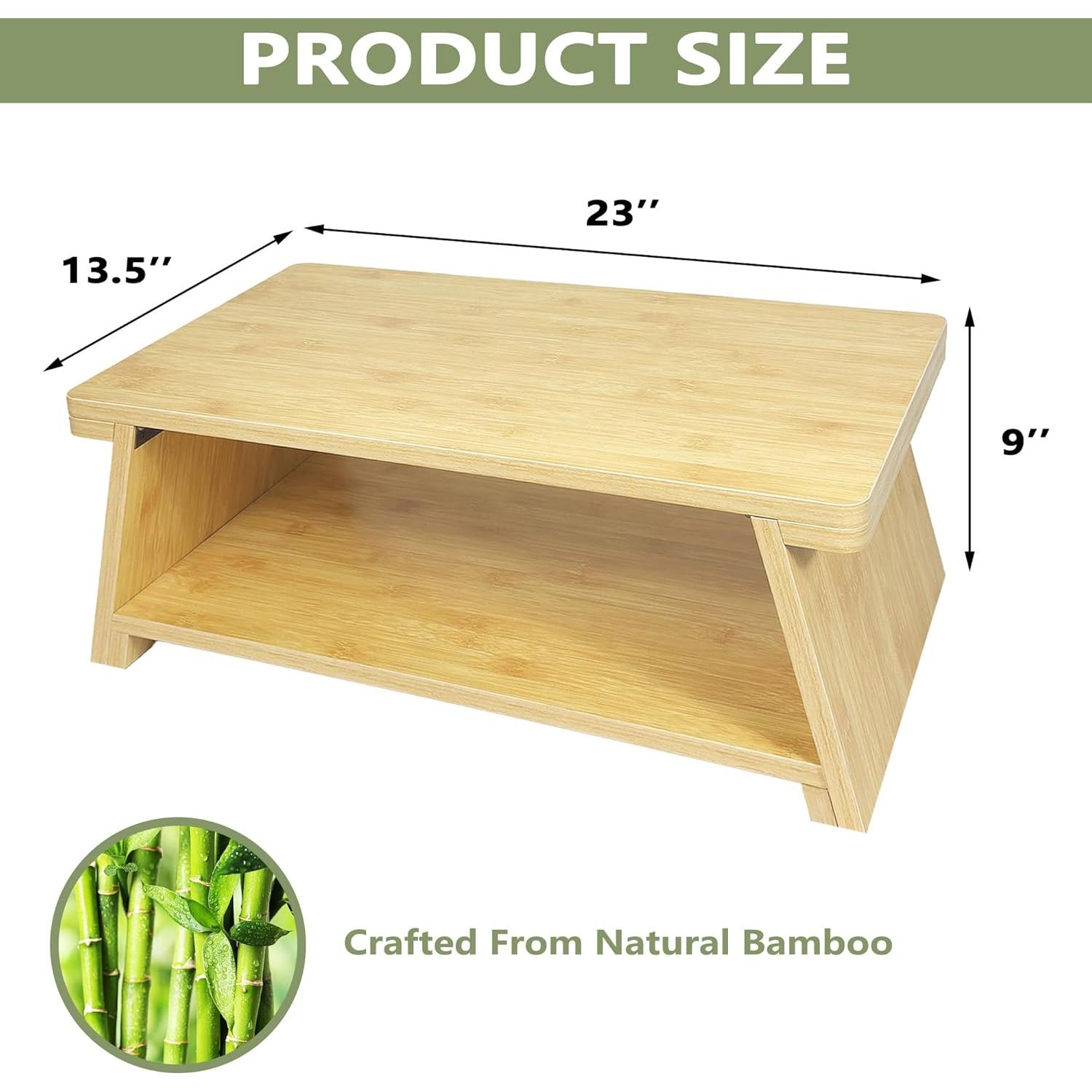 Mesa de Meditación Plegable Koretech Color Bambú 22.86 cm