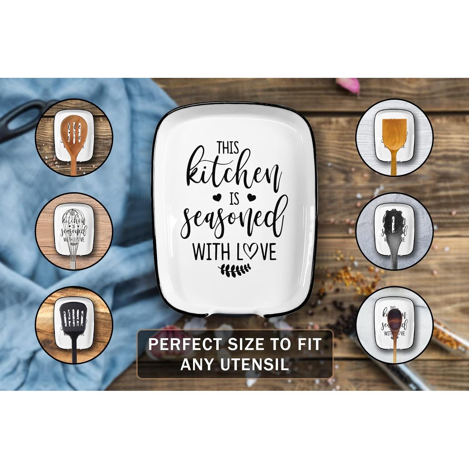 Soporte de Cuchara de Cerámica Hvukeke con Diseño Divertido