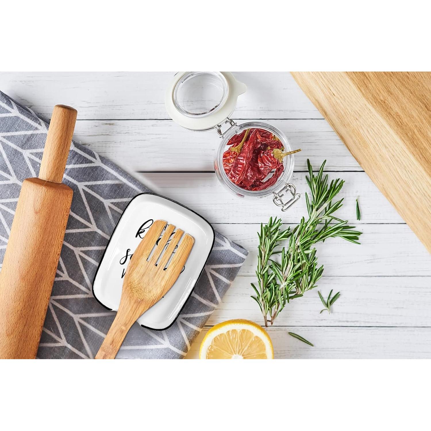 Soporte de Cuchara de Cerámica Hvukeke con Diseño Divertido