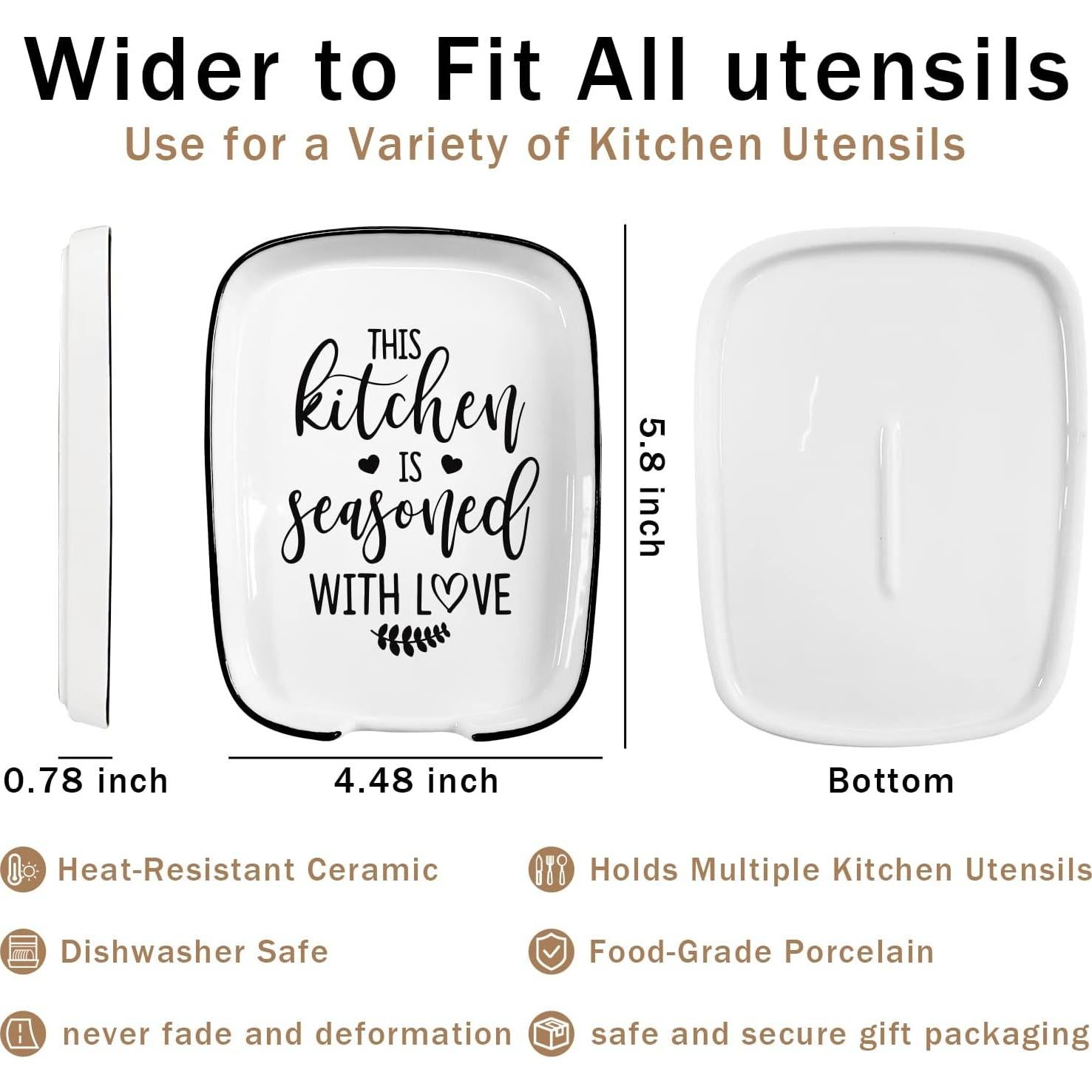 Soporte de Cuchara de Cerámica Hvukeke con Diseño Divertido