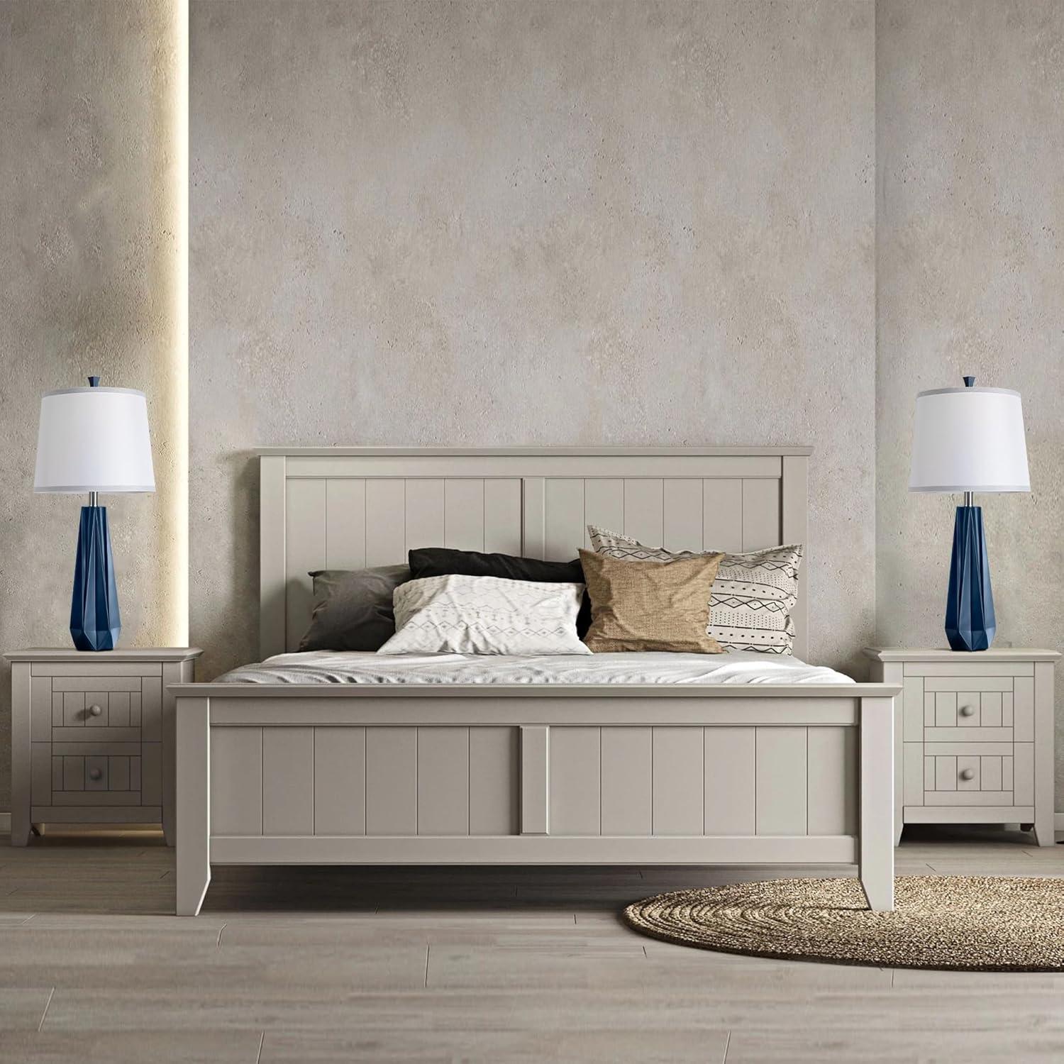 Conjunto de 2 Lámparas de Mesa WIHTU Azul Marino 68.5cm