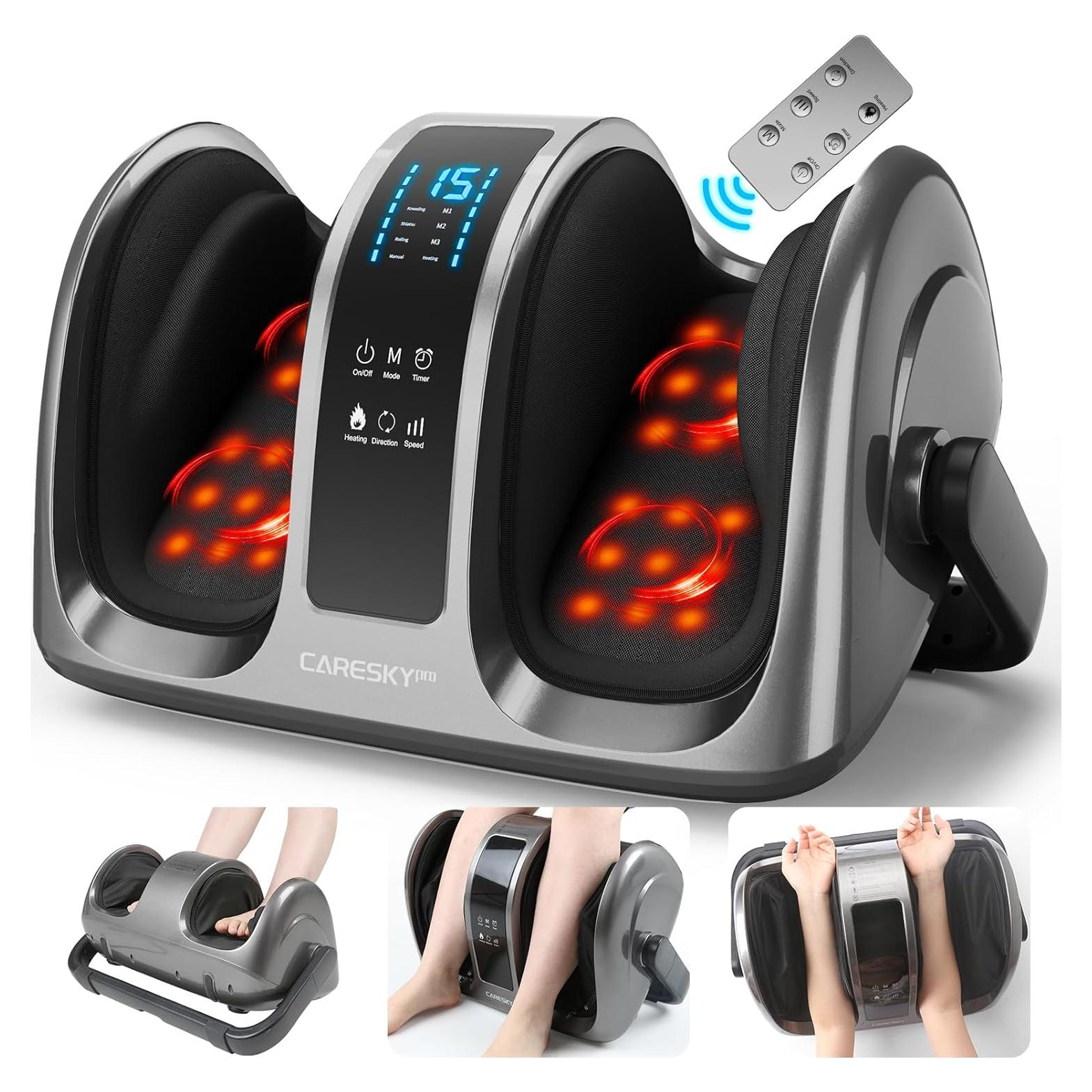 Masajeador de Pies Shiatsu Caresky FM801 con Calor y Control Remoto