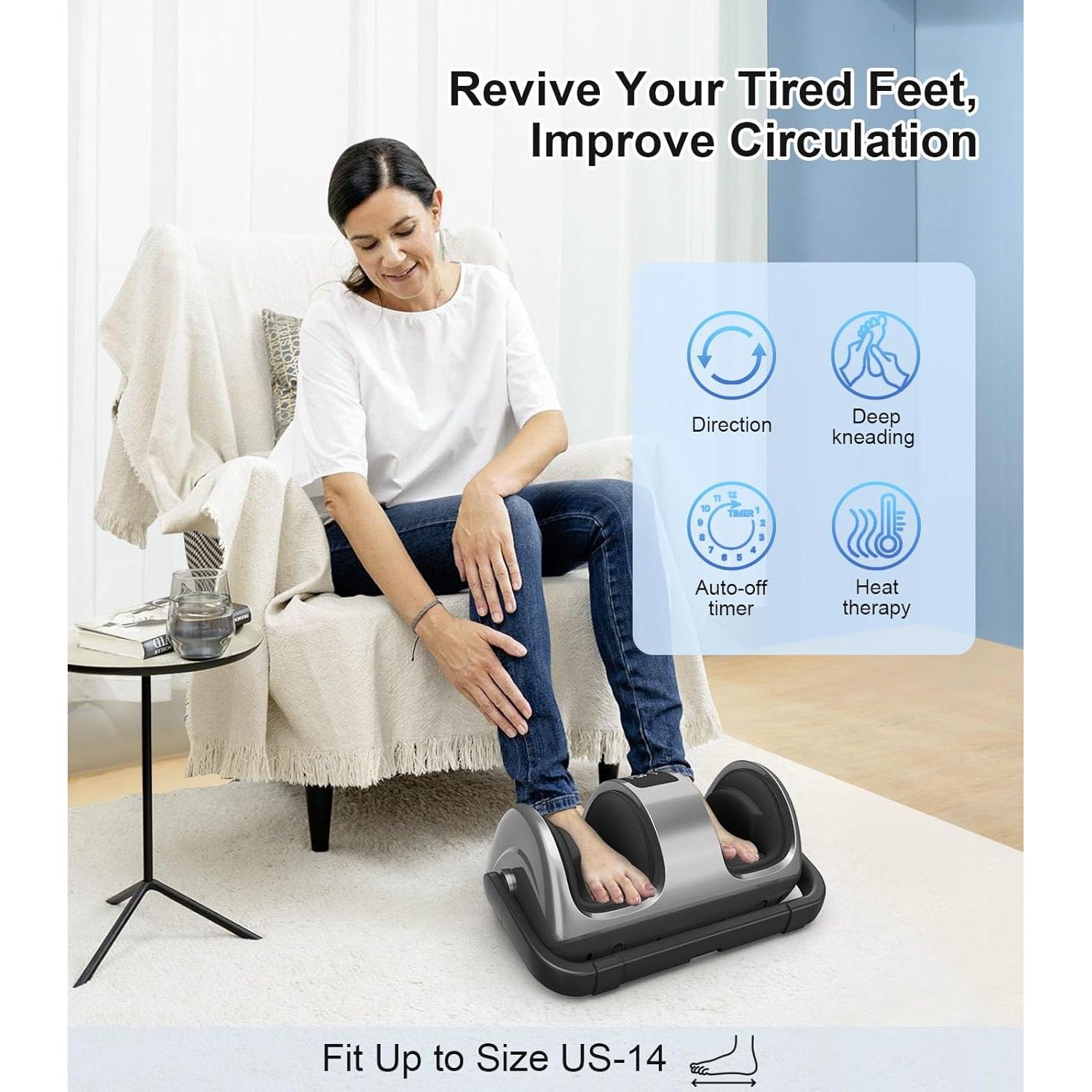 Masajeador de Pies Shiatsu Caresky FM801 con Calor y Control Remoto