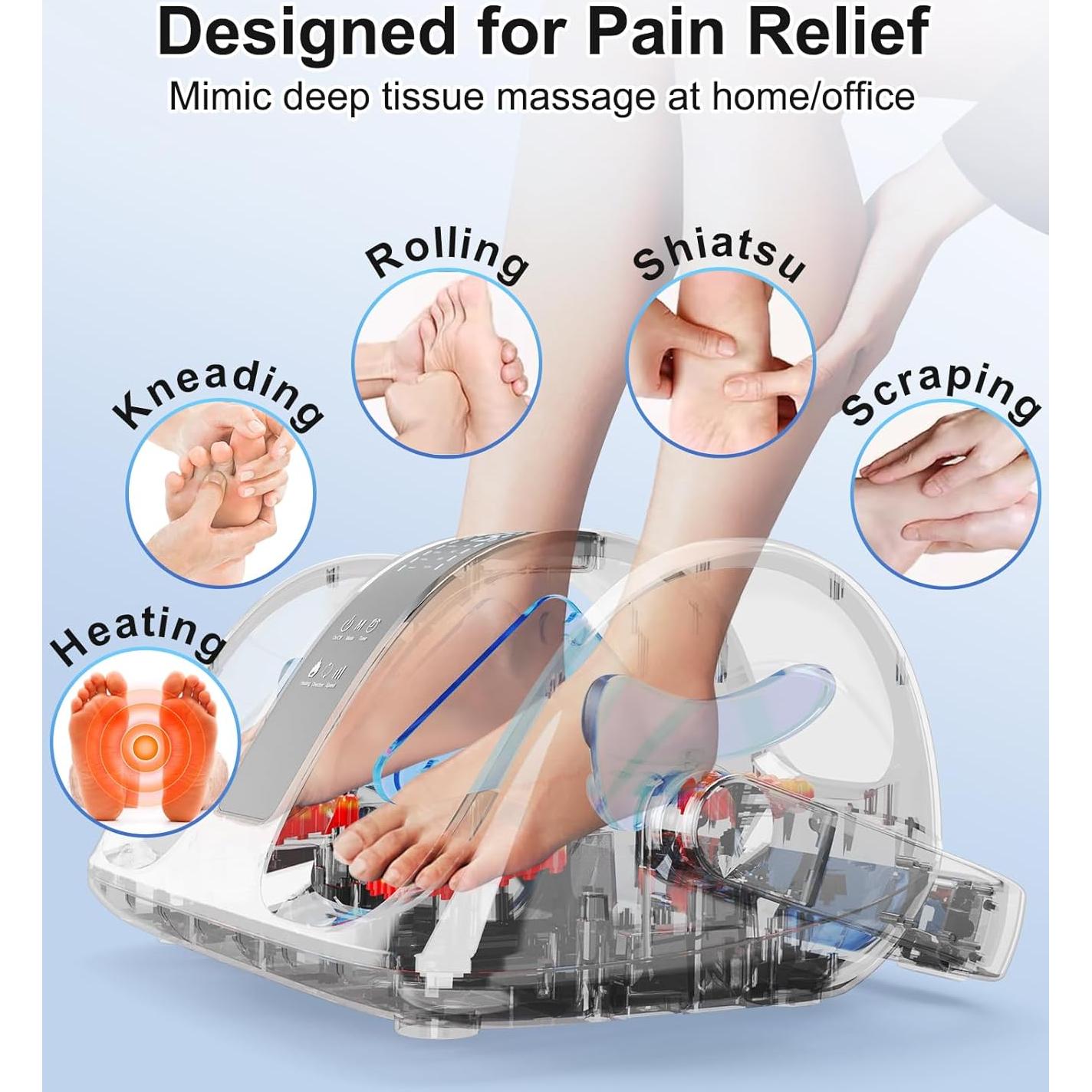 Masajeador de Pies Shiatsu Caresky FM801 con Calor y Control Remoto