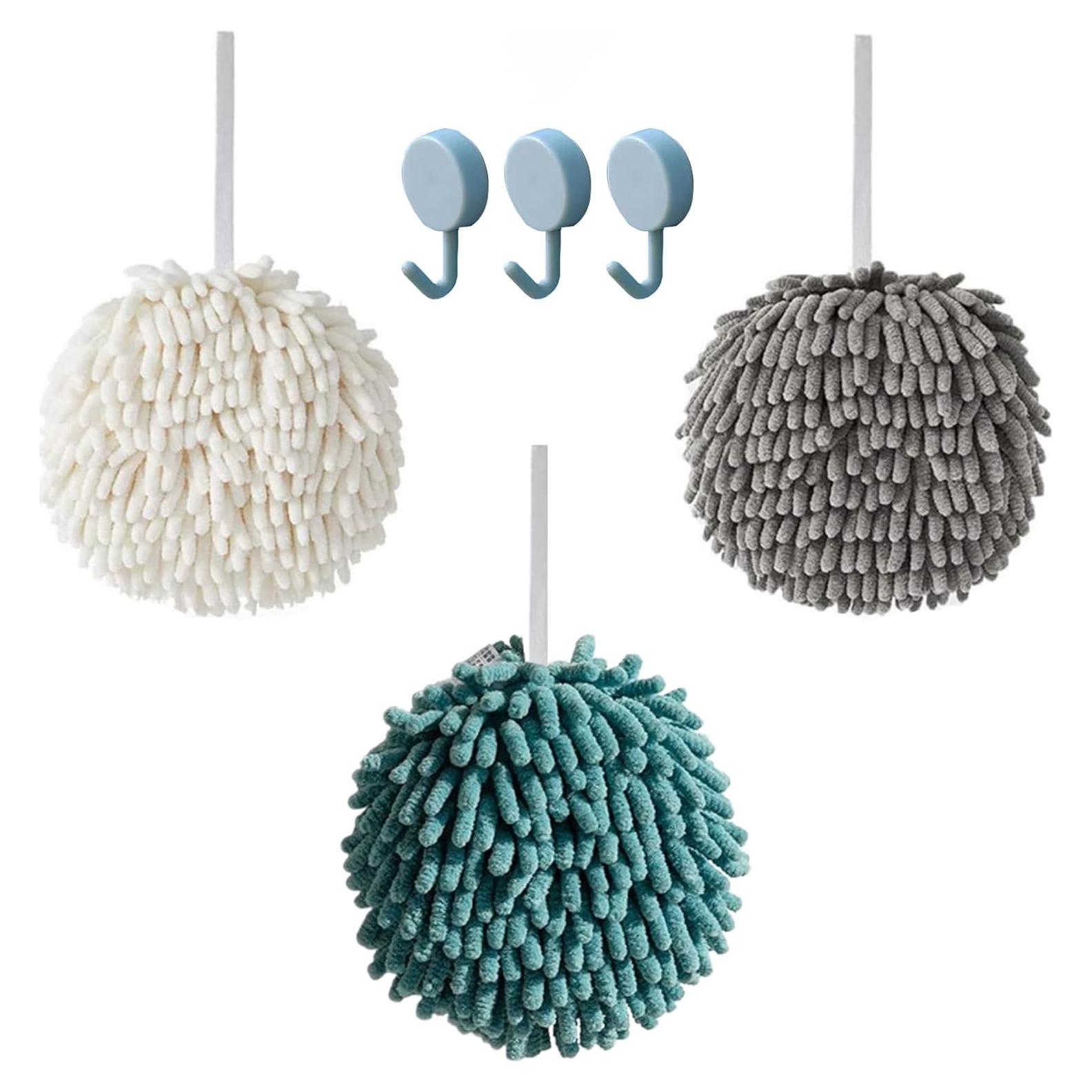 Juego de 3 Toallas de Mano Chenille Pofiko - Secado Rápido