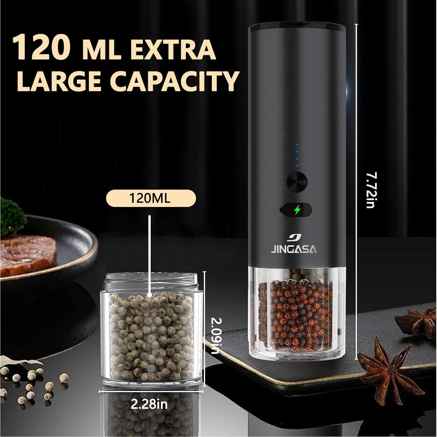 Juego de Molinillos Eléctricos de Sal y Pimienta JINGASA 120ml