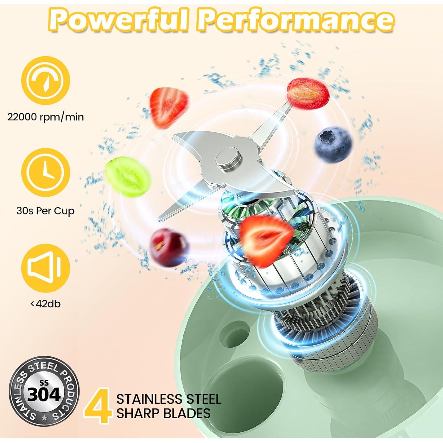 Licuadora portátil TELANPU 1.4L recargable USB-C libre BPA