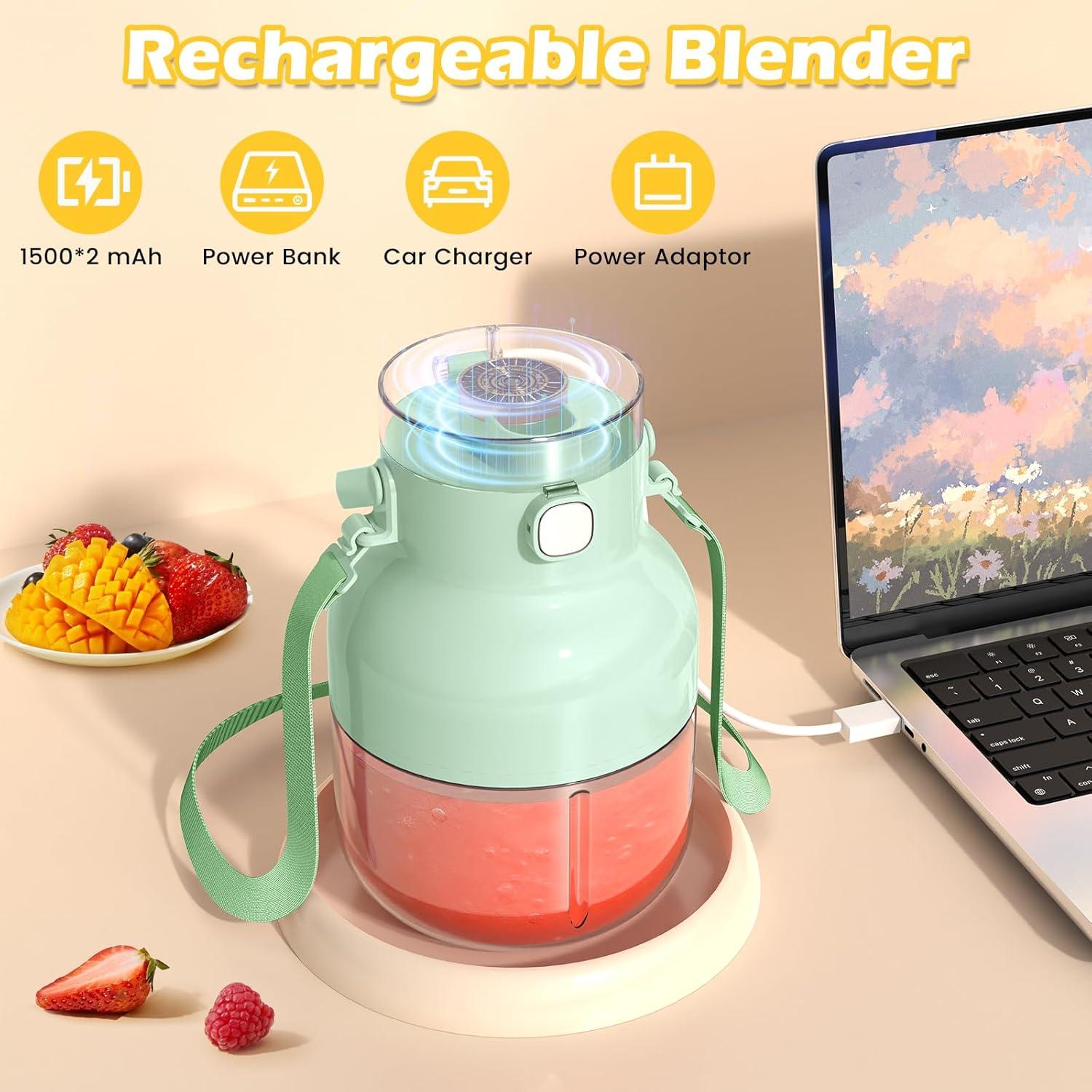 Licuadora portátil TELANPU 1.4L recargable USB-C libre BPA