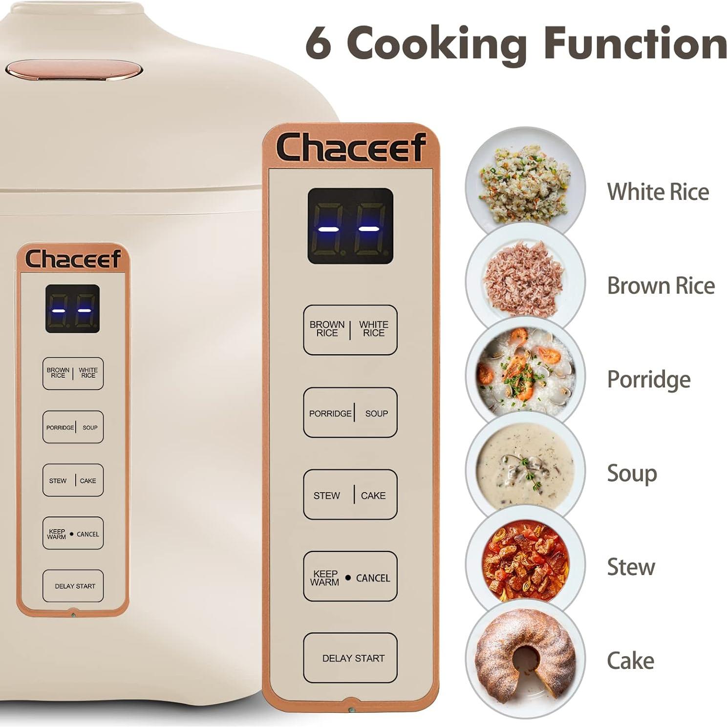 Olla Arrocera Mini CHACEEF 1.2L 2 Tazas Crudas Beige